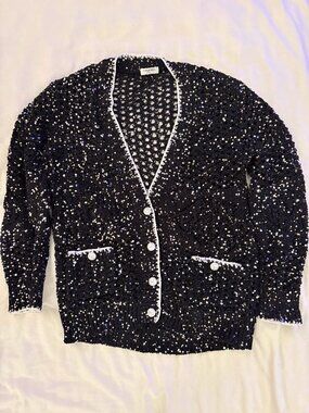 Chanel Sequin Cardigan French Sz 36